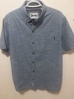 Hurley Light Blue Short-Sleeve Button-Down Shirt